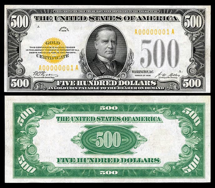 50 $10,000 Gold Certificate Novelty Money Bills #353 