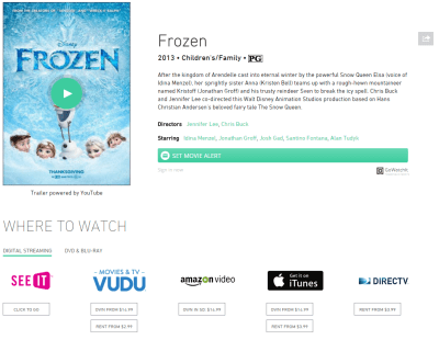 Because Frozen is really hard to find. :)