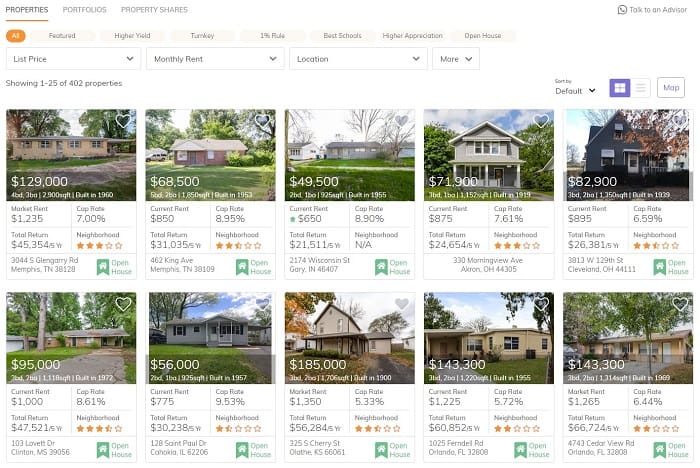 Investment properties on Roofstock, June 2019
