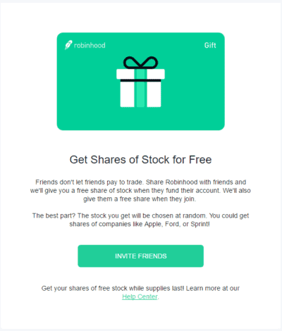 Robinhood Free Stock Offer