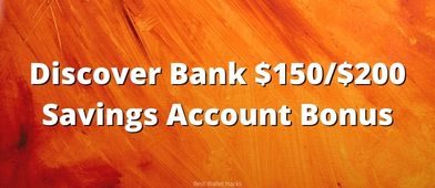 Discover Bank is one of the most well known banks in the world and they will give you hundreds of dollars if you open an account with them. See their best offers and get the coupon codes you need to earn them - right now!