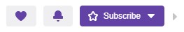Twitch bar - Follow, Notifications, Subscribe