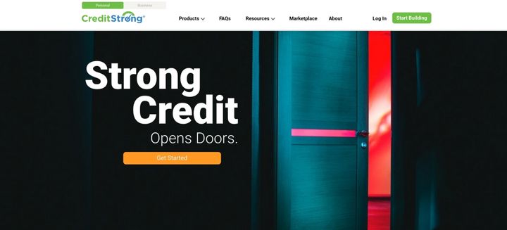 CreditStrong Homepage Screenshot
