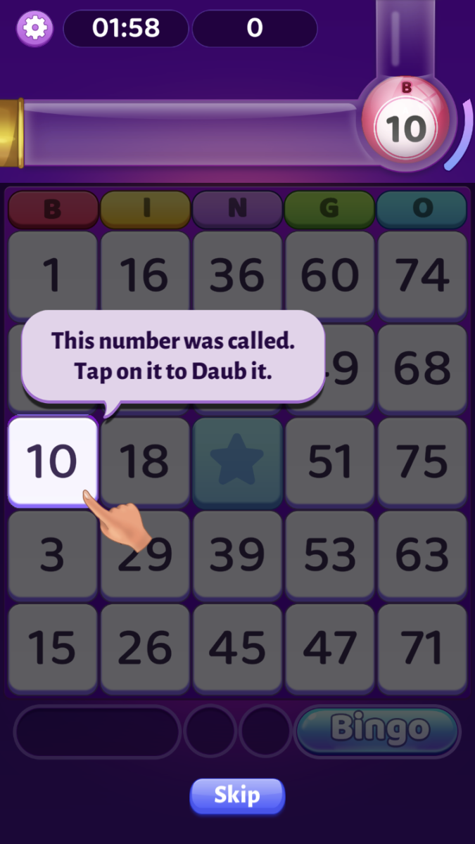 Screenshot of Bingo Clash bingo squares