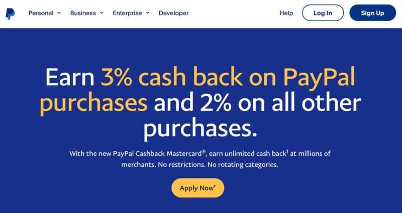 PayPal Cashback Mastercard 