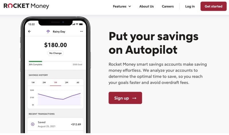 Rocket Money Automated Savings 