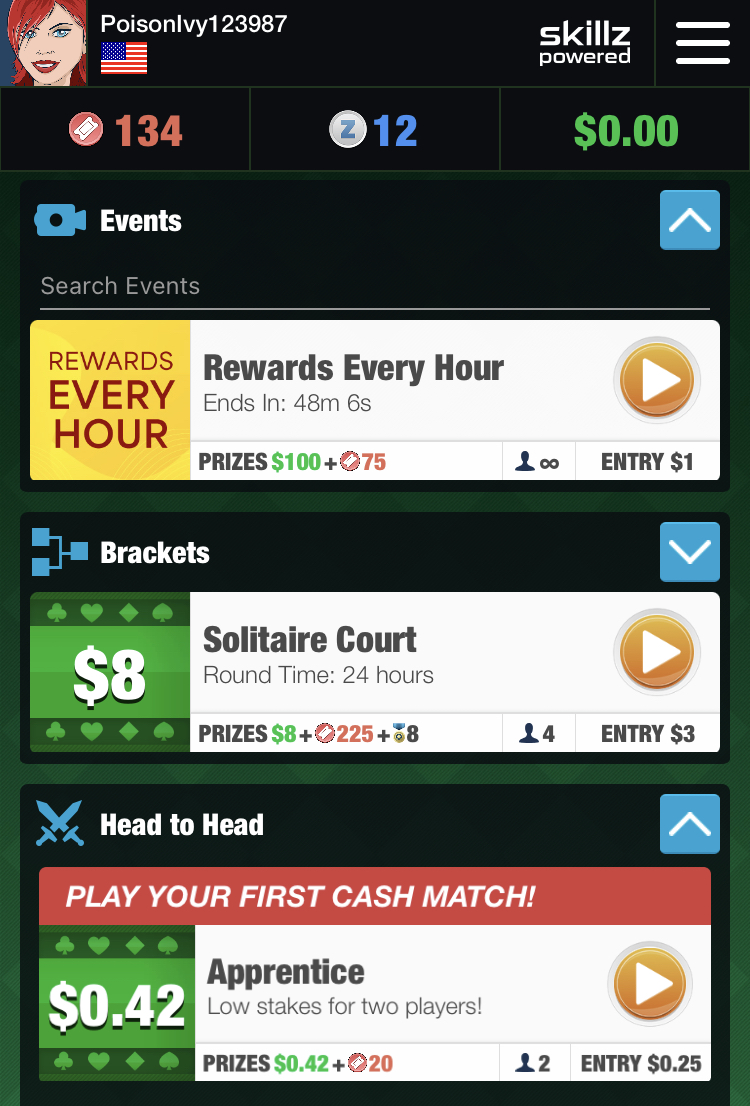 solitaire cube cash tournaments