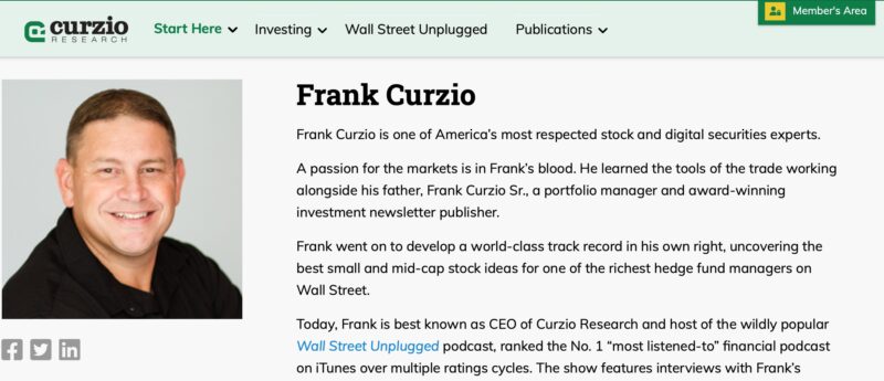 Who is Frank Curzio 
